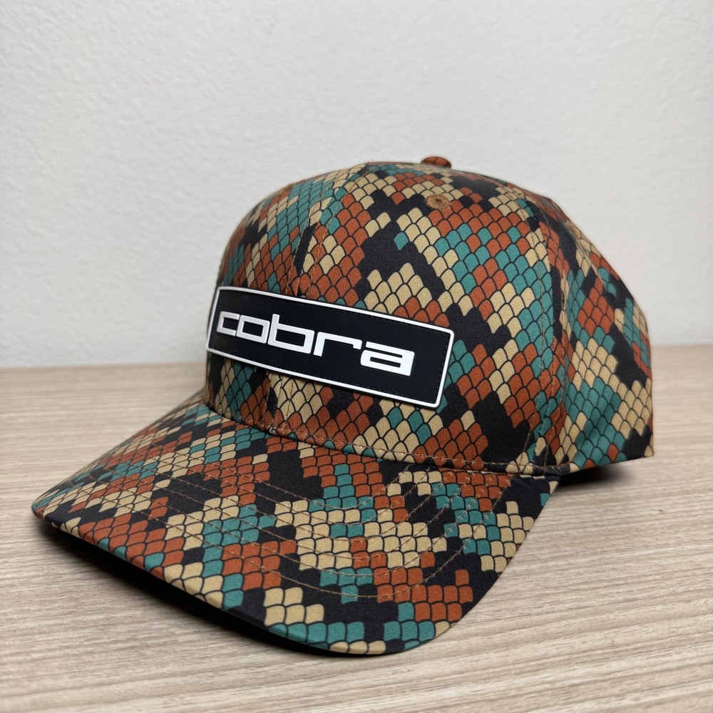 Cobra Tour Tech Snake Camo Snapback Hat Flexfit 110 Adjustable Golf Cap